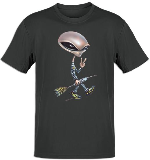 T-Shirt Alien Alcatraz Gehend