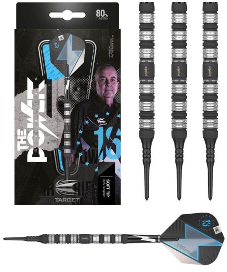 Phil Taylor Power Schwarz 80% 2022 Softdart 18-20g