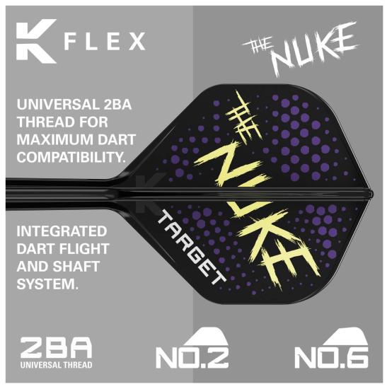 Target K-Flex No6 Luke The Nuke Littler Schwarz Flight/Shaft Kombination