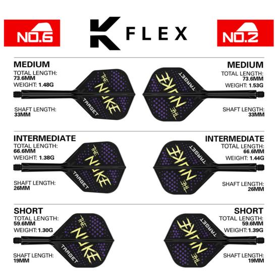 Target K-Flex No6 Luke The Nuke Littler Schwarz Flight/Shaft Kombination