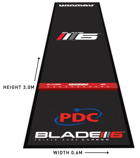 Winmau Dartmatte Pro Zone Precision Blade 6 Soft Feel Integrated Oche