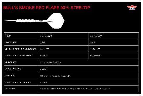 Bulls Smoke Flare 90% Steeldart 23-24g