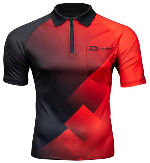 Datadart Vertex Dart Shirt Schwarz-Rot