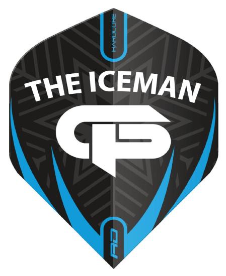 Gerwyn Price - Iceman Dart Flights Schwarz -Blau