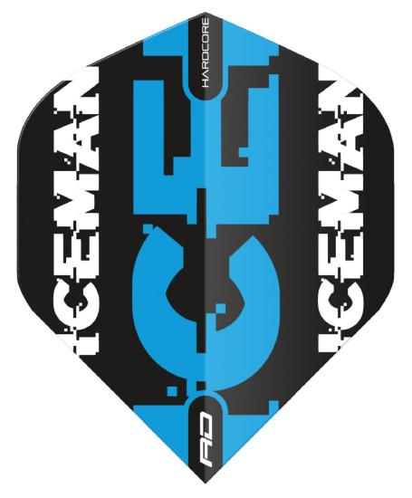 Gerwyn Price - Iceman Dart Flights Schwarz - Blau