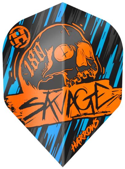 Harrows Flight Savage No2 Orange-Blau