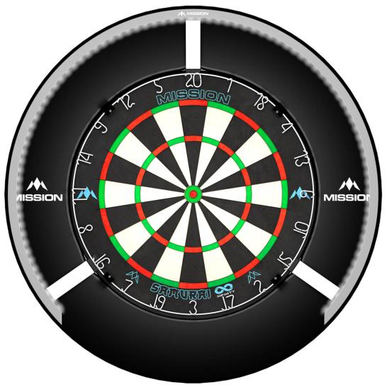 Mission Torus 270 Silber Dartboard Beleuchtung