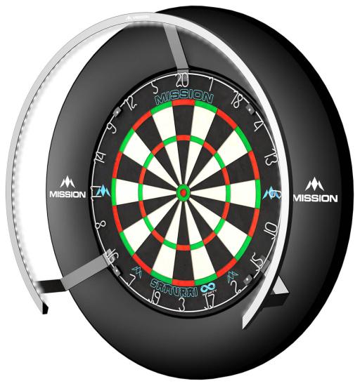 Mission Torus 270 Silber Dartboard Beleuchtung