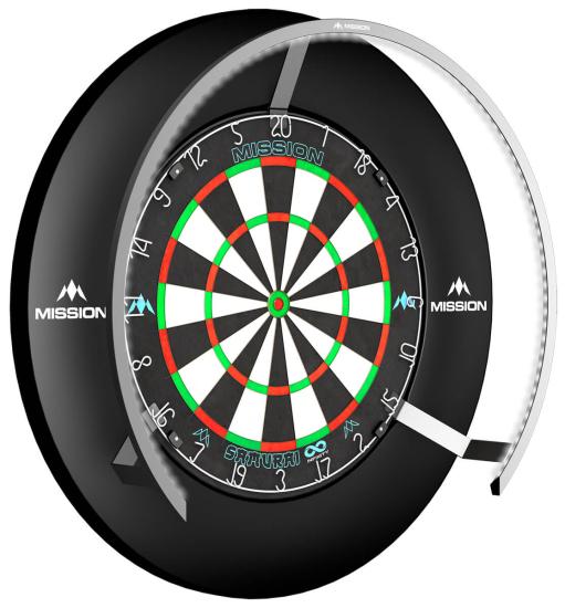 Mission Torus 270 Silber Dartboard Beleuchtung