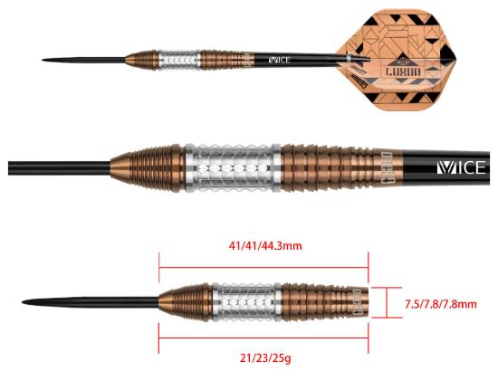 One80 Luxor Epsilon Steeldart 21-23-25g