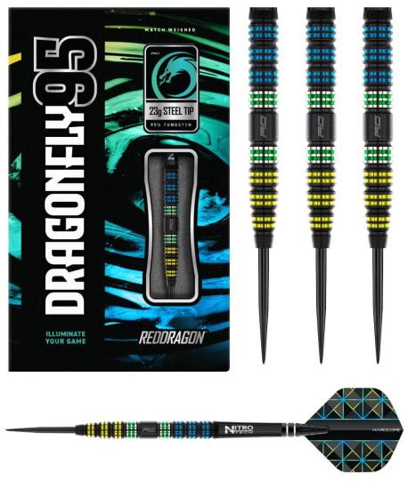 RedDragon Dragonfly 95% Schwarz Tapered Steeldart 23-25 g