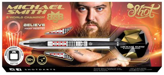 Shot Michael Smith Believe 90% Softdart 18-20g