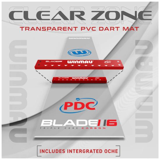 Winmau Dartmatte Teppich Clear Zone Precision PVC mit Oche