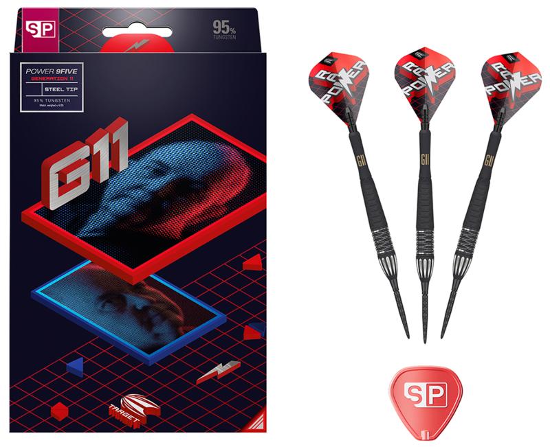 Target Phil Taylor Raw Power G11 95% Steeldart 22-24-26g