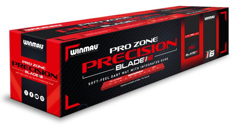 Winmau Dartmatte Pro Zone Precision Blade 6 Soft Feel Integrated Oche