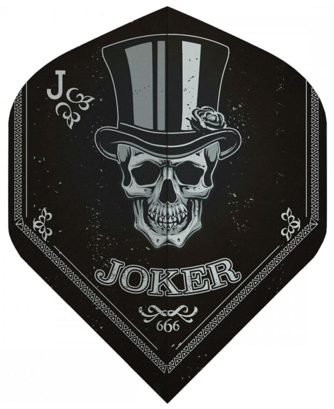 Designa Metronic Dart Flights - Std - No2 - Black - Joker 