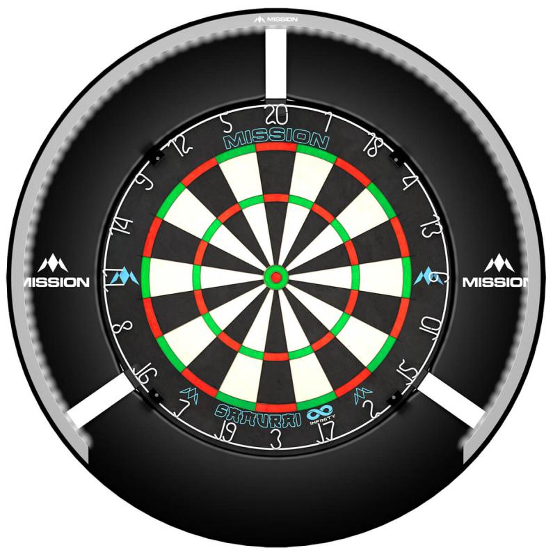 Mission Torus 270 Silber Dartboard Beleuchtung