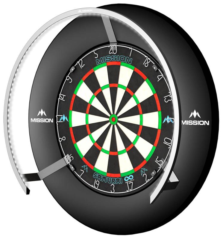 Mission Torus 270 Silber Dartboard Beleuchtung