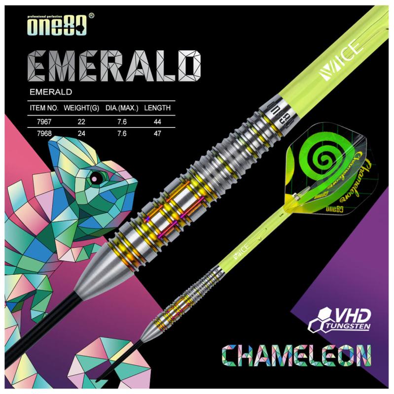 One80 Chameleon Emerald Steeldart 22-24g