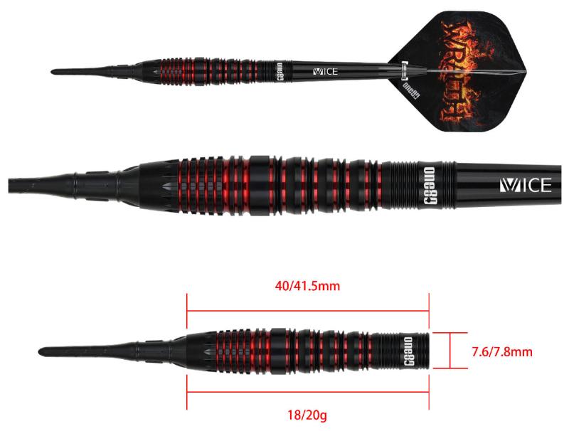 One80 Wraith W4 Softdart 18-20g