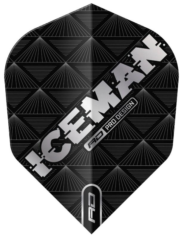 RedDragon Gerwyn Hardcore Price Iceman Dart Flights Schwarz