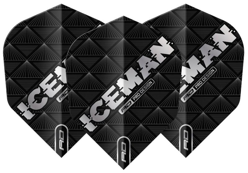 RedDragon Gerwyn Hardcore Price Iceman Dart Flights Schwarz