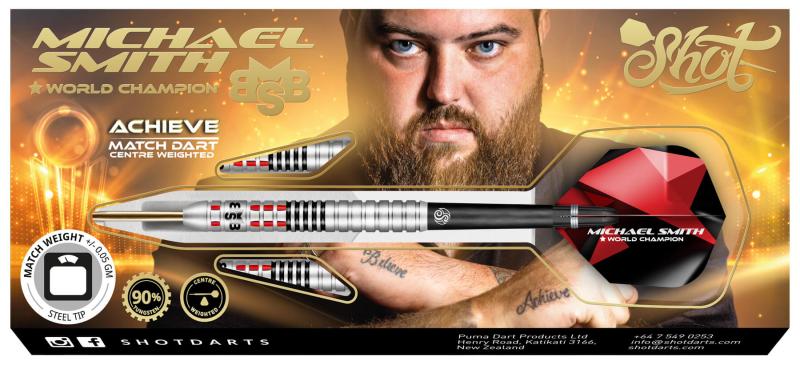 Shot Michael Smith Achieve 90% Steeldart 21-26g