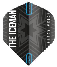 Gerwyn Price - Iceman Dart Flights Schwarz - Grau