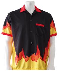 Darthemd Flames schwarz-rot-gelb